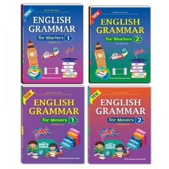Bộ 4 cuốn English grammar for starters 1 và 2 + English grammar for Movers 1 và 2 - MT