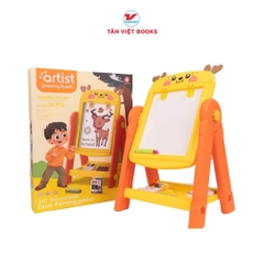 Bảng vẽ nam châm 2 mặt cho bé (24 chi tiết) - Tặng kèm phấn, bút, bảng sticker chữ số nam châm - Tân Việt 320k