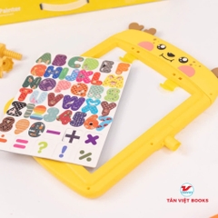 Bảng vẽ nam châm 2 mặt cho bé (24 chi tiết) - Tặng kèm phấn, bút, bảng sticker chữ số nam châm - Tân Việt 320k