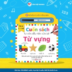 Bộ sách tự xóa thông minh - Sách tự xoá thông minh đầu tiên dành cho bé yêu 3-5 tuổi - Tặng bút thông minh - Tân Việt
