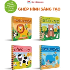 Sách Ghép hình sáng tạo - Phát triển kĩ năng cho bé yêu (lẻ tùy chọn) - Tân Việt