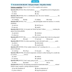 20 đề ôn thi đánh giá năng lực Đại học Quốc gia Hà Nội [HSA 2025] - Combo  (Tập 1+2) -  MB 500k
