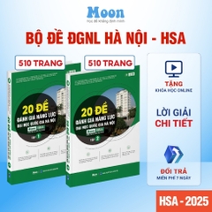 20 đề ôn thi đánh giá năng lực Đại học Quốc gia Hà Nội [HSA 2025] - Combo  (Tập 1+2) -  MB 500k