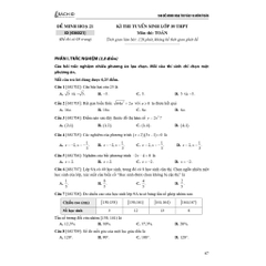100 Đề Minh Họa Thi Vào 10 Môn Toán - Năm 2026 200k - MoonBook