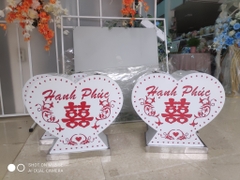 Thùng phong bì trái tim trắng Alu đơn có đế