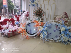 Tấm phông chính Alu tròn 1.2m có hoa