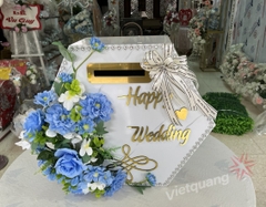 Thùng phong bì lục lăng hoa xanh dương