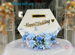 Thùng phong bì lục lăng hoa xanh dương