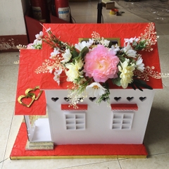 Thùng phong bì ngôi nhà 2 mái thường màu đỏ