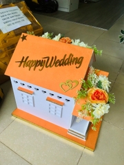 Thùng phong bì ngôi nhà 2 mái thường màu cam