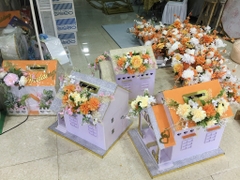 Thùng phong bì ngôi nhà 2 mái thường màu cam