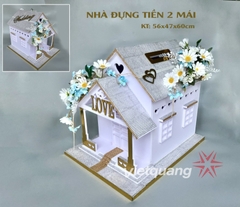 Thùng phong bì ngôi nhà 2 mái cườm trắng