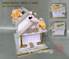 Thùng phong bì ngôi nhà 2 mái cườm trắng