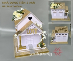 Thùng phong bì ngôi nhà 2 mái cườm vàng