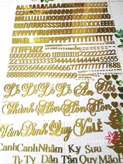 Bộ chữ CNC in hoa Alu gương vàng