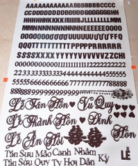 Bộ chữ CNC in hoa Alu màu nâu