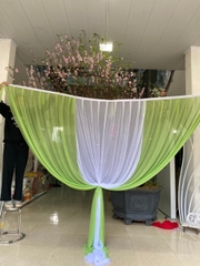 Tấm thả cửa sổ vải nhúng kim tuyến xanh cốm
