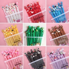 Set 20 bút bi cute kèm túi zip VQ1196