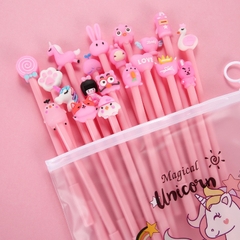 Set 20 bút bi cute kèm túi zip VQ1196