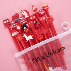 Set 20 bút bi cute kèm túi zip VQ1196