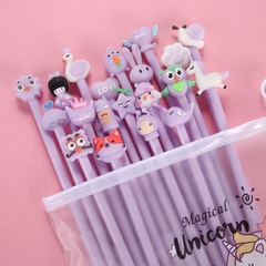 Set 20 bút bi cute kèm túi zip VQ1196
