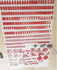 Bộ chữ CNC in hoa Alu màu đỏ