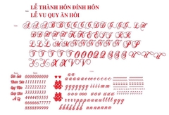 Bộ chữ CNC hoa văn Alu nhiều màu
