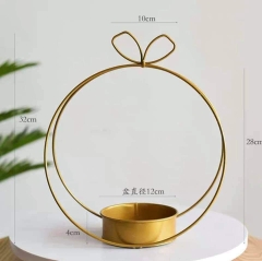 Giỏ hoa sắt tròn decor trang trí