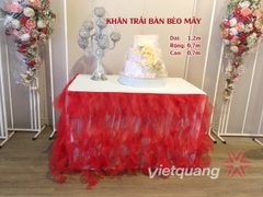 Khăn trải bàn bèo mây đỏ 0.7 x 1.2 m