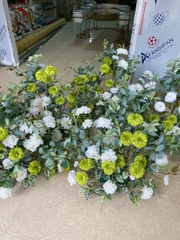 Bộ hoa lụa xanh cốm