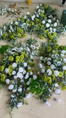 Bộ hoa lụa xanh cốm