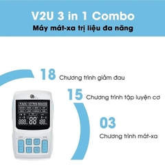 Máy Massage Điện Trị Liệu Đa Năng V2U 3IN1 Combo