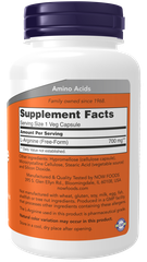NOW FOODS L-ARGININE 700mg / VIÊN NANG NÂNG CAO SỨC KHỎE, TĂNG CƯỜNG SINH LÝ PHÁI MẠNH