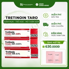 TRETINOIN TARO CREAM USP: Liệu Pháp Đặc Trị Mụn, Nếp Nhăn & Sắc Tố Với Hiệu Quả Đã Được FDA Công Nhận
