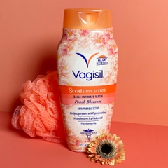 VAGISIL SCENTSITIVE SCENTS DAILY INTIMATE WASH PEACH BLOSSOM: Dung Dịch Vệ Sinh Dịu Nhẹ, Cân Bằng pH & Hương Hoa Anh Đào