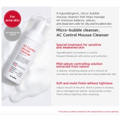 Dr.esthe AC Mousse Cleanser – Sữa Rửa Mặt Dạng Bọt Kiểm Soát Dầu & Ngừa Mụn Chuyên Sâu