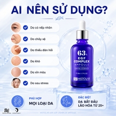 Histolab 63% EGF Complex Ampoule – Tinh Chất Hỗ Trợ Làm Mờ Nếp Nhăn, Tăng Cường Độ Đàn Hồi Và Nuôi Dưỡng Da Tươi Trẻ