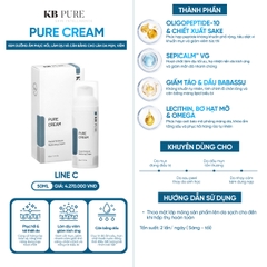 KB PURE Pure Cream (50ml) – Kem Dưỡng Phục Hồi, Làm Dịu Và Cân Bằng Cho Làn Da Mụn, Viêm (Line C)