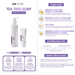KB PURE TEA TREE SOAP: Sữa Rửa Mặt Tràm Trà 2in1 – Sạch Sâu & Dịu Nhẹ Cho Mọi Loại Da