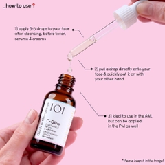 Geek & Gorgeous 101 C-Glow (30ml) – Tinh Chất 15% Vitamin C Nguyên Chất Sáng Da, Chống Oxy Hóa Và Cải Thiện Độ Đàn Hồi