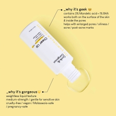 Geek & Gorgeous Cheer Up – Nước cân bằng tẩy tế bào chết cho da hỗn hợp và da dầu