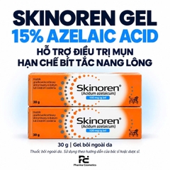 SKINOREN GEL 15% AZELAIC ACID 30G: GEL HỖ TRỢ ĐIỀU TRỊ MỤN, GIẢM BÍT TẮC VÀ CẢI THIỆN THÂM SAU MỤN