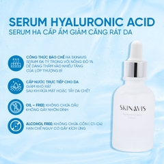 SKINAVIS HYALURONIC ACID SERUM: Cấp Ẩm Đa Tầng, Phục Hồi & Làm Dịu Làn Da Khô, Nhạy Cảm