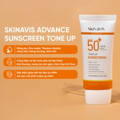 SKINAVIS ADVANCE SUNSCREEN TONE UP: Kem Chống Nắng Vật Lý Nâng Tông, Bảo Vệ Toàn Diện & Sáng Da
