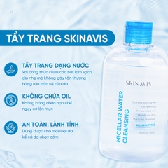 Skinavis Micellar Water: Nước Tẩy Trang Dịu Nhẹ - Sạch Sâu & Không Gây Khô Da