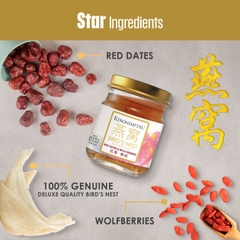 KINOHIMITSU BIRD’S NEST WITH RED DATES & WOLFBERRIRS 75G / NƯỚC YẾN THƯỢNG HẠNG ĐẸP DA, TRƯỜNG THỌ