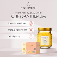 KINOHIMITSU BIRD’S NEST WITH CHRYSANTHEMUM 75G / NƯỚC YẾN THƯỢNG HẠNG CẢI THIỆN THỊ LỰC, GIẢI ĐỘC