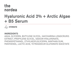BIONNEX THE NORDEA HYALURONIC ACID 2% + ARCTIC ALGAE + B5 SERUM 30ML: Tinh Chất Cấp Ẩm Chuyên Sâu, Cho Da Căng Mịn Và Rạng Rỡ