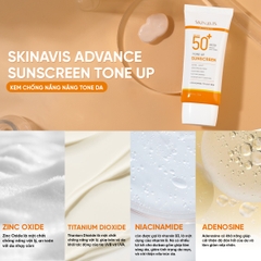 SKINAVIS ADVANCE SUNSCREEN TONE UP: Kem Chống Nắng Vật Lý Nâng Tông, Bảo Vệ Toàn Diện & Sáng Da