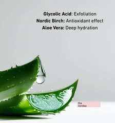 BIONNEX THE NORDEA GLYCOLIC ACID 8% + ALOE VERA + BIRCH TONER : NƯỚC CÂN BẰNG AHA TẨY TẾ BÀO CHẾT, LÀM SÁNG VÀ MỊN DA